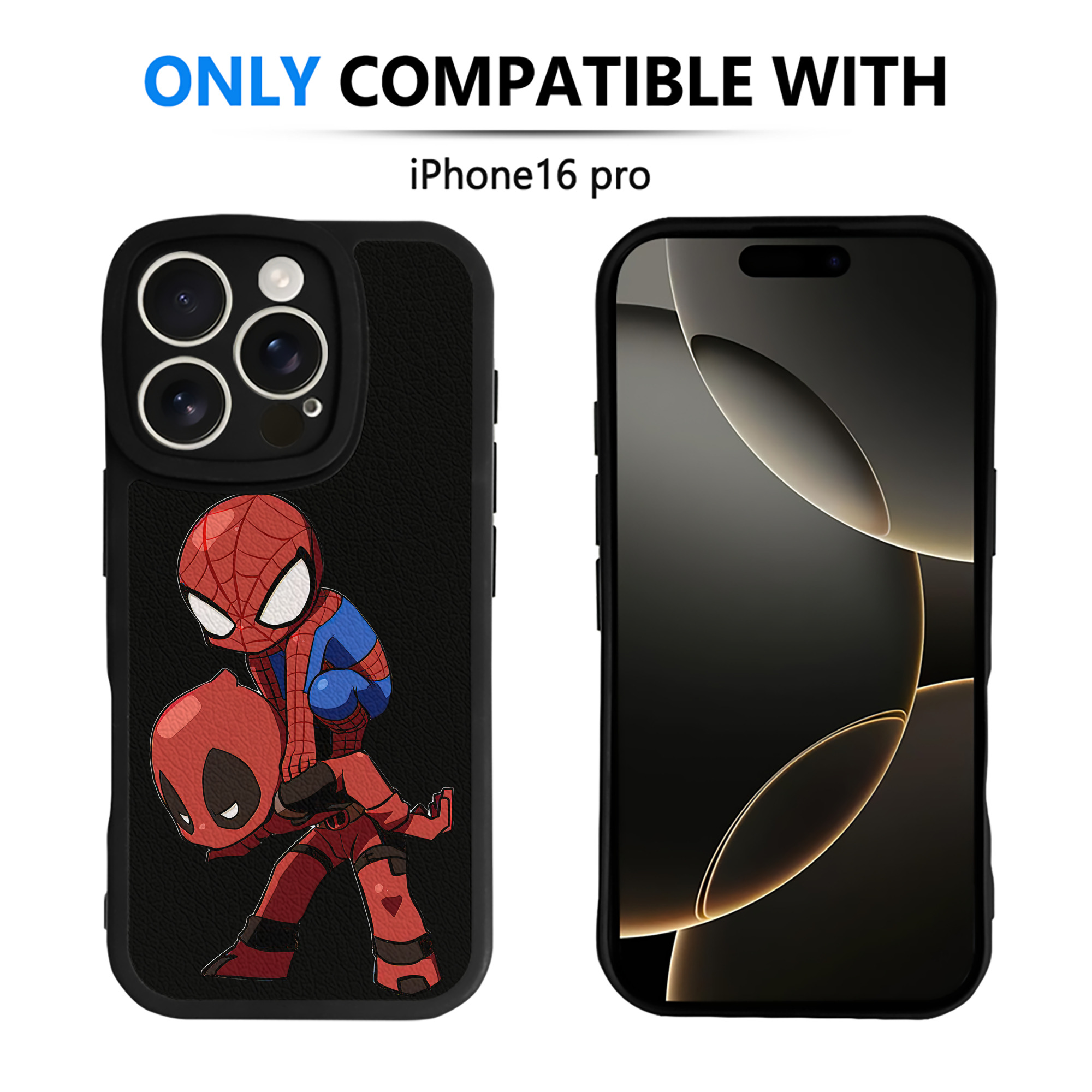 （画像用） Deadpool デッドプール 【iPhone 16シリーズ対応】シリコンスマホケース（レザー調） 材質：シリコン